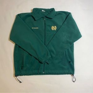 Colombia Notre Dame Irish polar fleece full zip jacket Size-XL